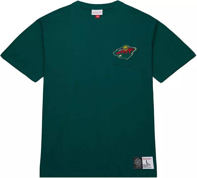 

Зеленая футболка с карманами Mitchell & Ness Minnesota Wild