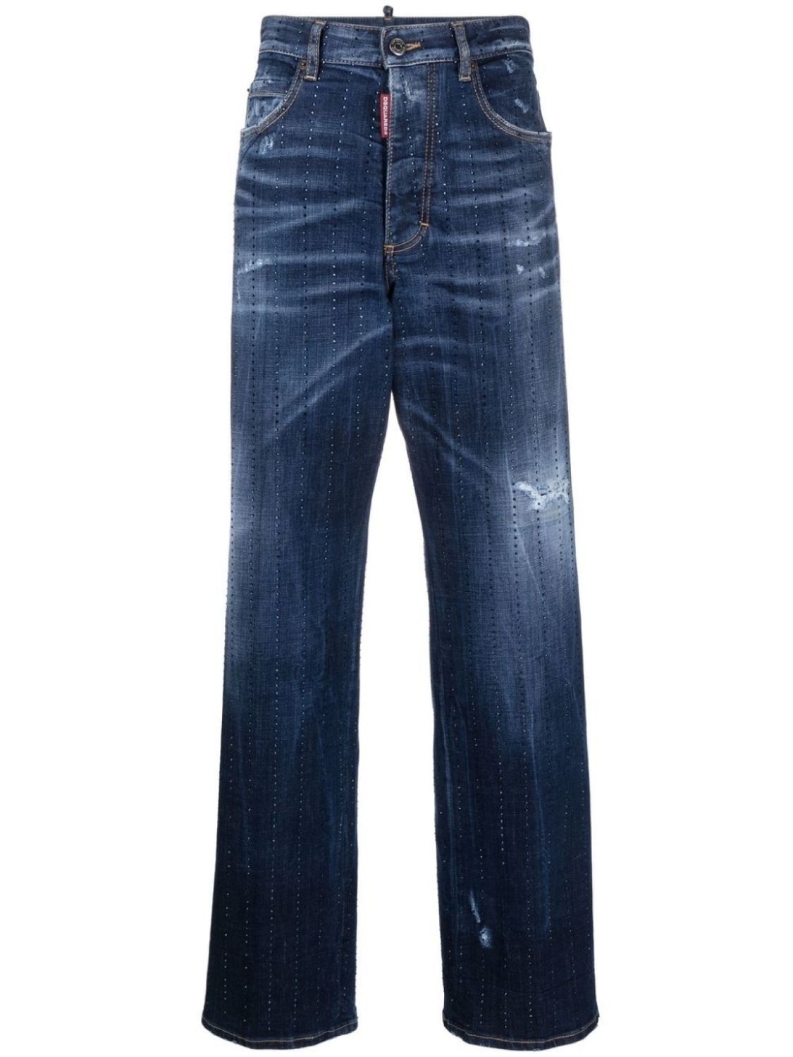 

Dsquared2 декорированные джинсы прямого кроя, синий