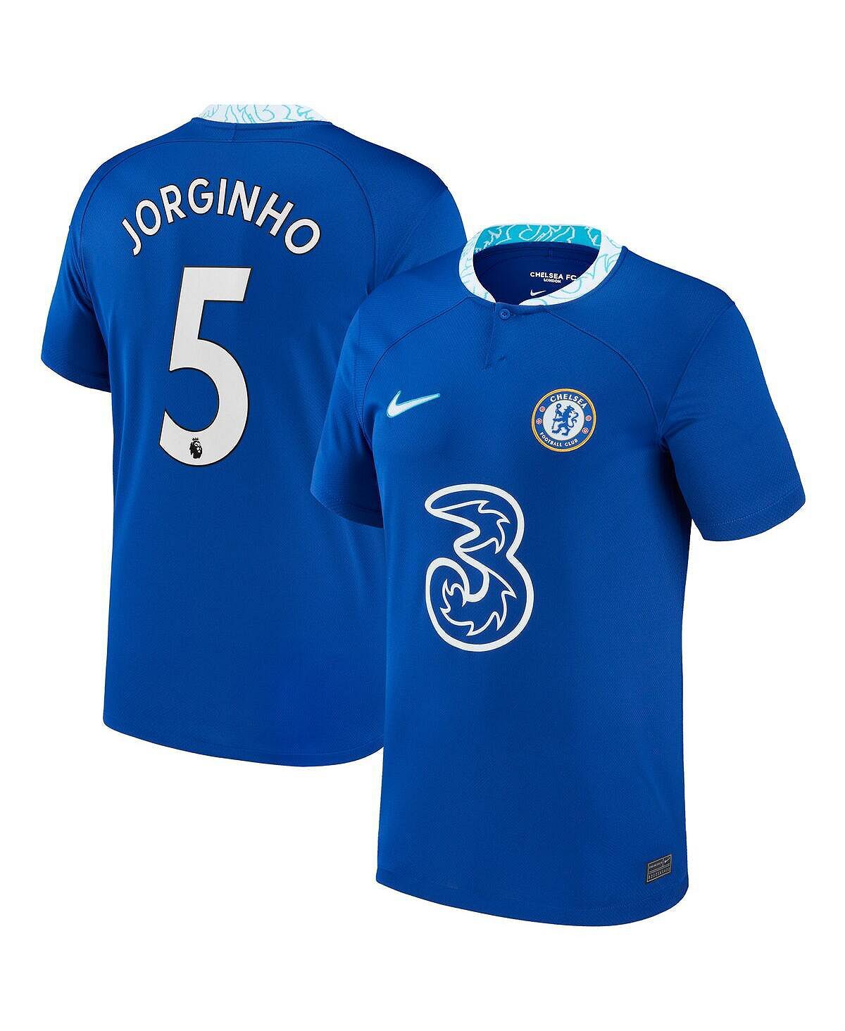 

Мужская футболка jorginho blue chelsea 2022/23 replica home jersey Nike, синий