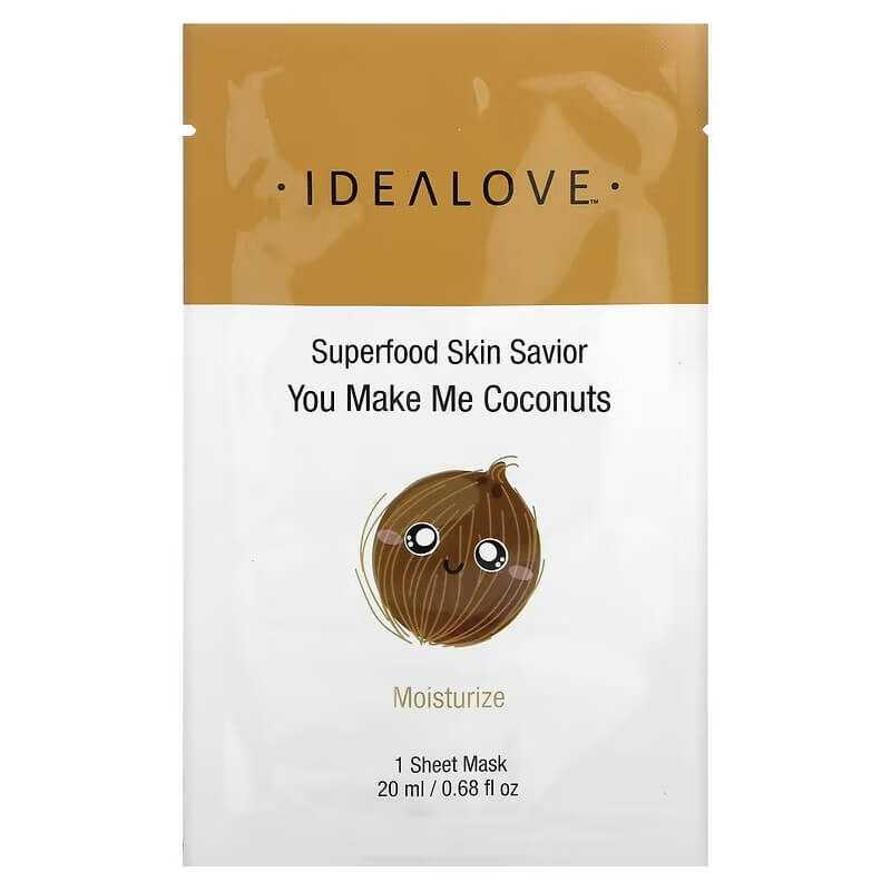 

Косметическая тканевая маска для лица Idealove кокос, 1 шт