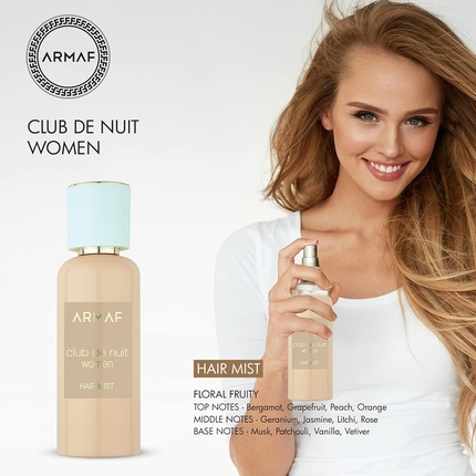 Armaf Perfume Club De Nuit Hair Mist for Women 55ml - Аромат для всех типов волос Безалкогольный спрей для волос Духи