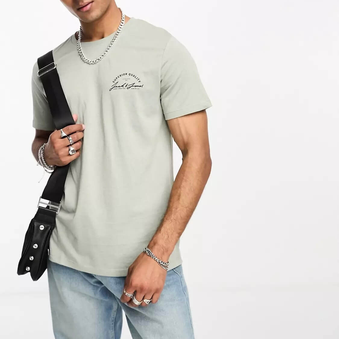 

Футболка Jack & Jones Originals Script Chest Print, мятно-зеленый