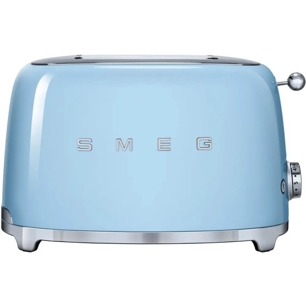 Тостер Smeg TSF01PB, пастельно голубой тостер на 4 ломтика smeg розовый tsf02pkeu