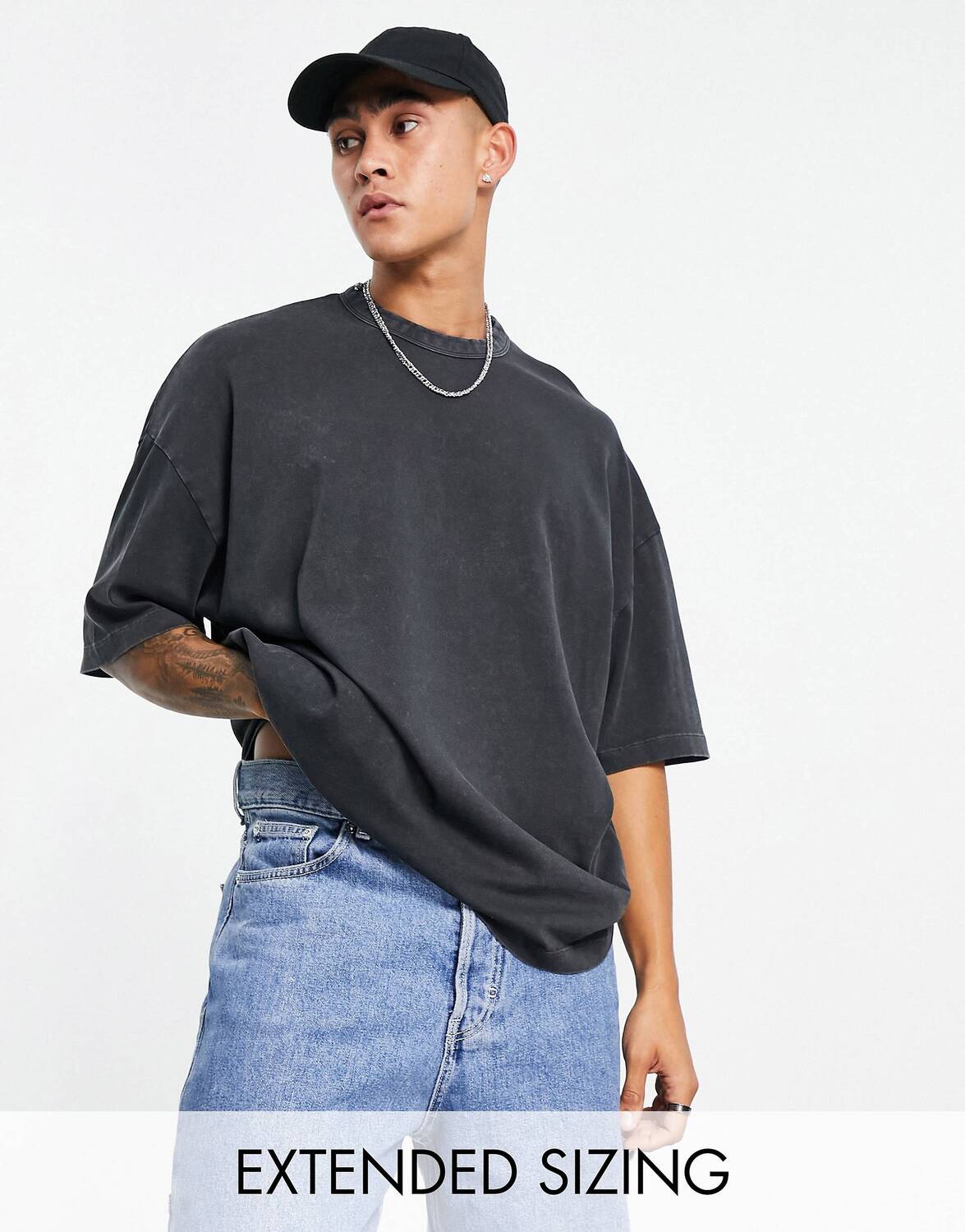 

Черная футболка оверсайз ASOS DESIGN, Черный