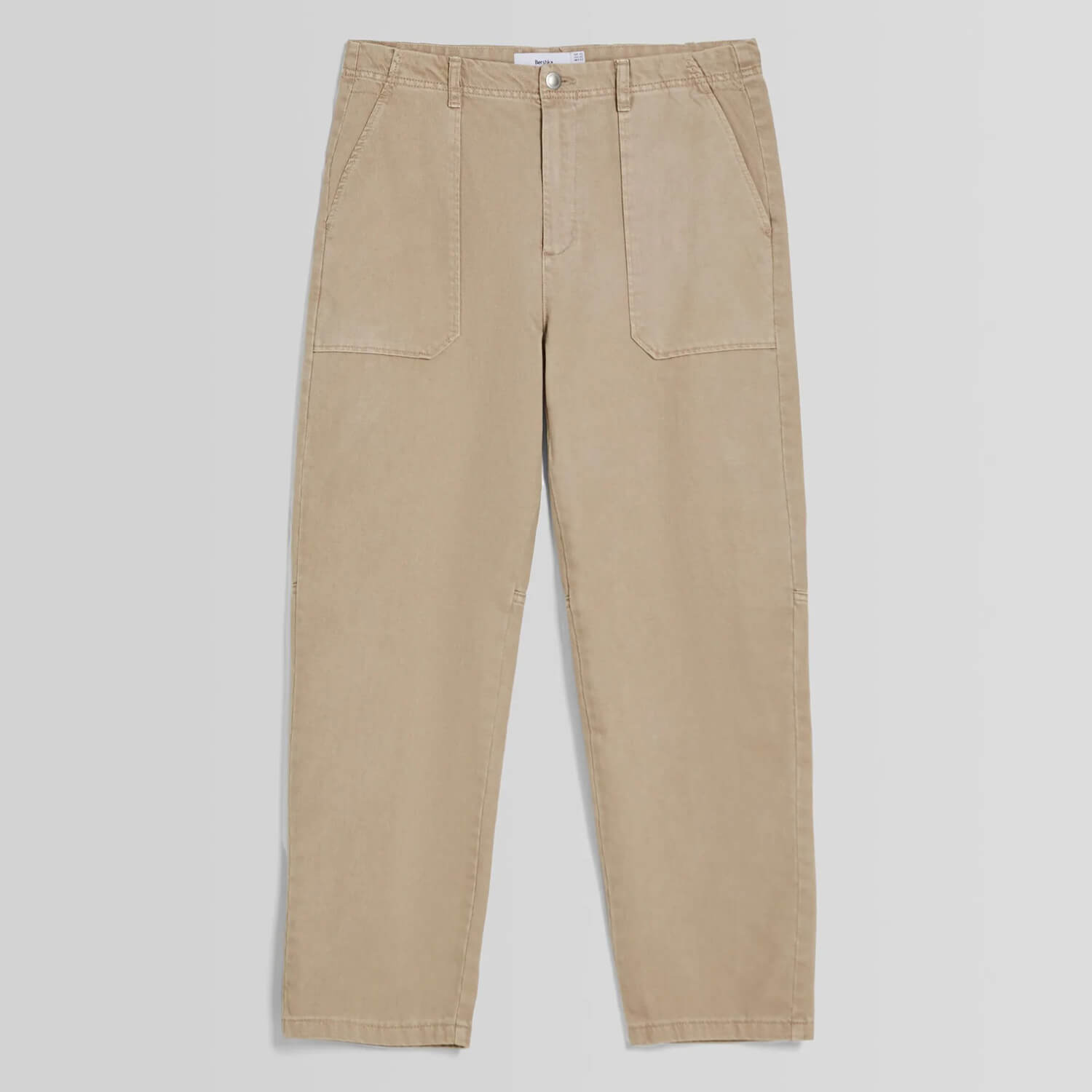 

Брюки Bershka Cotton With Front Pocket Detail, светло-коричневый