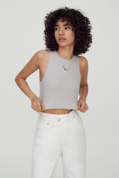 

Укороченная майка в рубчик PULL&BEAR