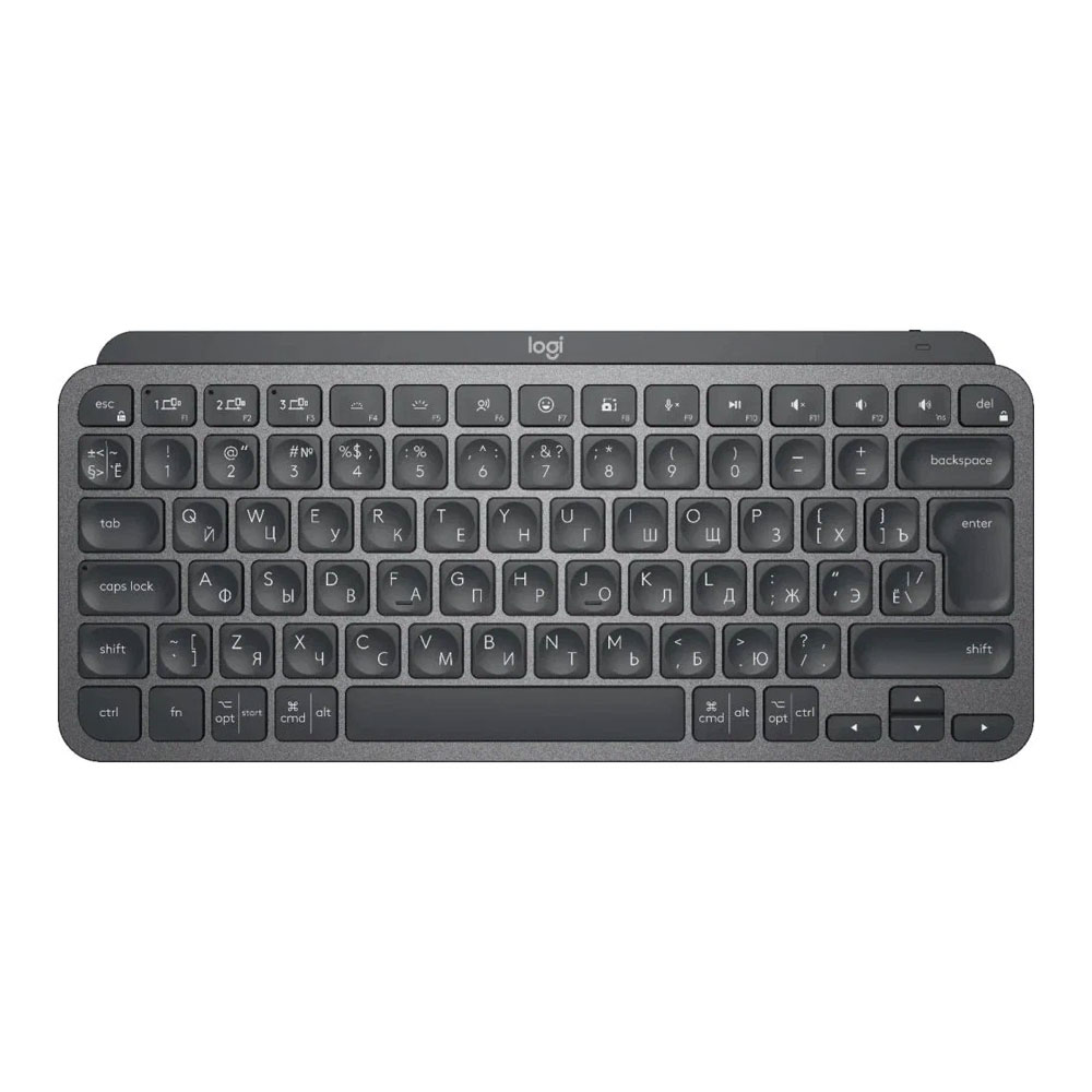 Клавиатура Logitech MX Keys Mini, беспроводная, английская раскладка US, чёрный philips беспроводная клавиатура spk6307bl 2 4ghz 104 клав русская заводская раскладка чёрный чёрный