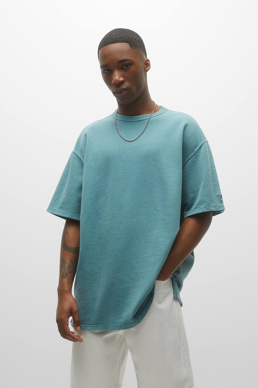 

Плюшевая футболка Pull&Bear, зеленый