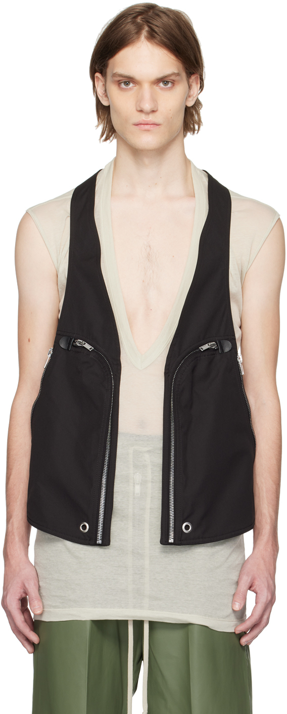 

Черный жилет в стиле баухаус Rick Owens