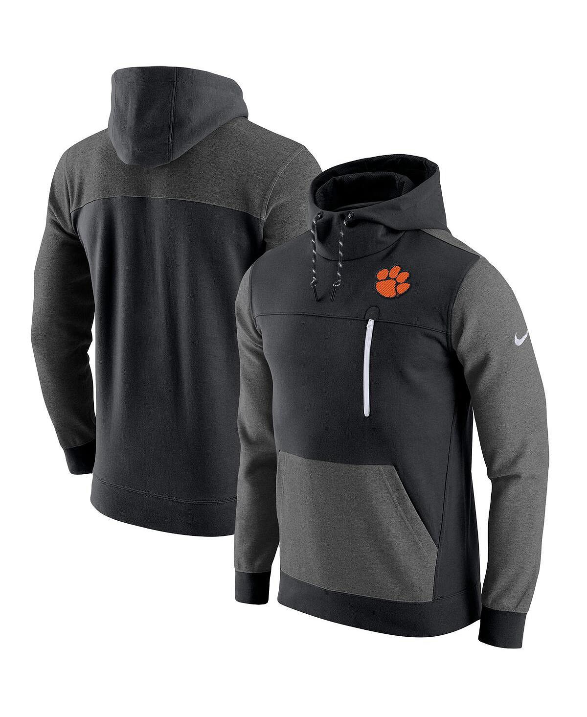 Мужская черная толстовка с капюшоном clemson tigers av-15 2.0 pullover Nike, черный