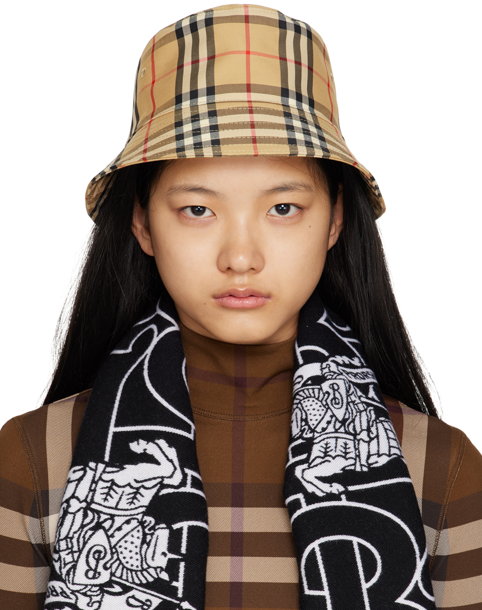 

Бежевая панама в винтажную клетку Burberry