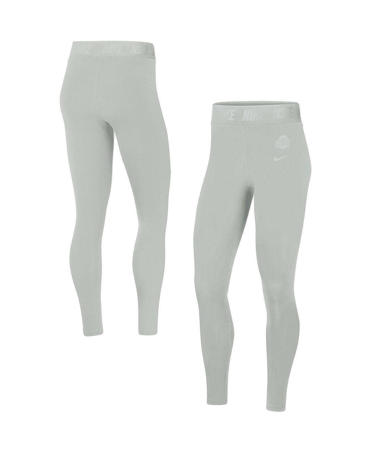 

Женские серые обтягивающие леггинсы из трех смесовых тканей ohio state buckeyes Nike, серый