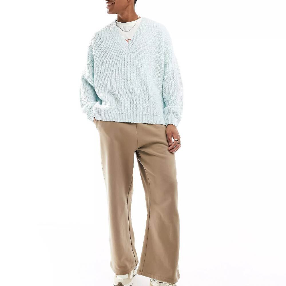 

Джемпер Asos Design Knitted Relaxed Fisherman Rib, голубой