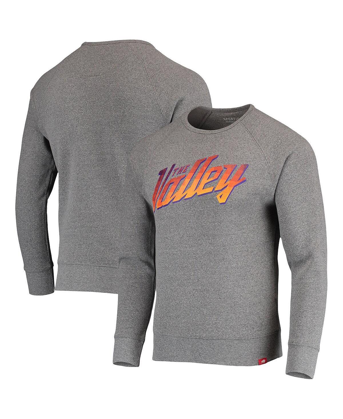 

Мужская серая толстовка phoenix suns harmon raglan tri-blend pullover sweatshirt Sportiqe, серый