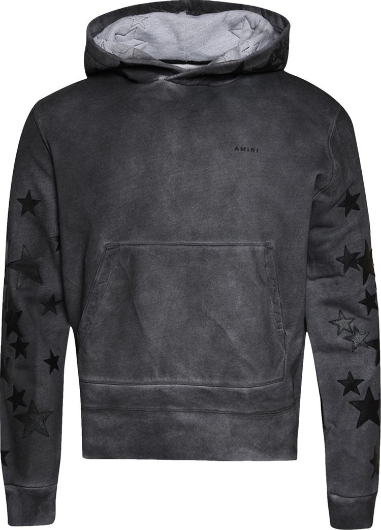 

Худи Amiri Pigment Spray Star Hoodie 'Heather Black', черный