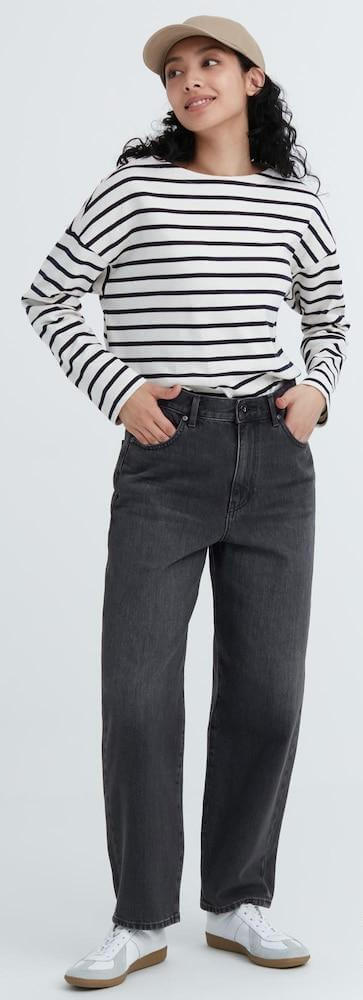 

Джинсы свободного покроя Uniqlo Narrow Washed, серый