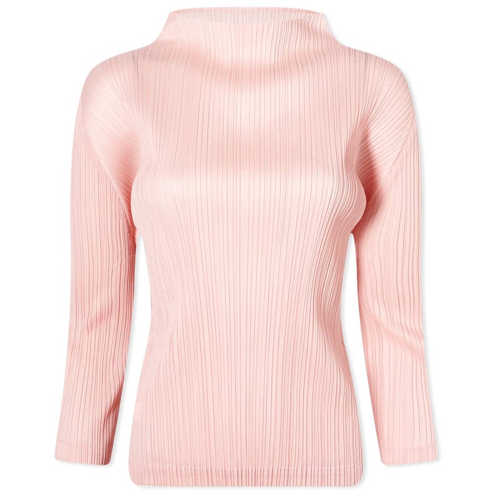 

Топ Pleats Please Issey Miyake Long Sleeve Rollneck Pleats Top
