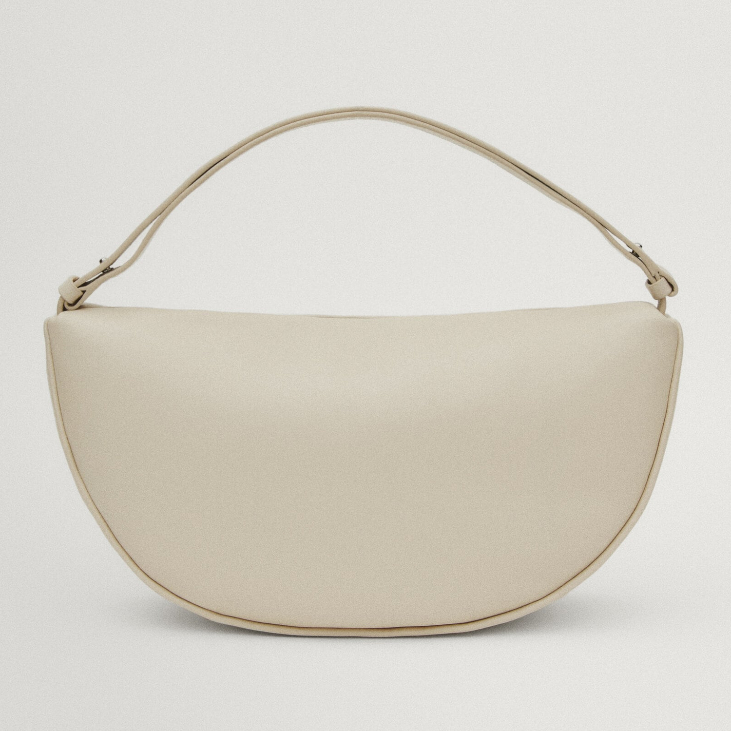 

Сумка Massimo Dutti Nappa Leather Half Moon, белый