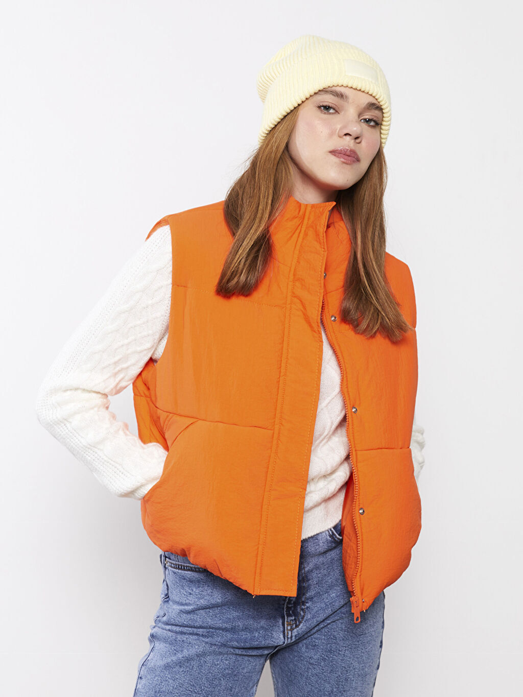 

Бирка с вышивкой Женская вязаная шапка Beanie LCW Accessories