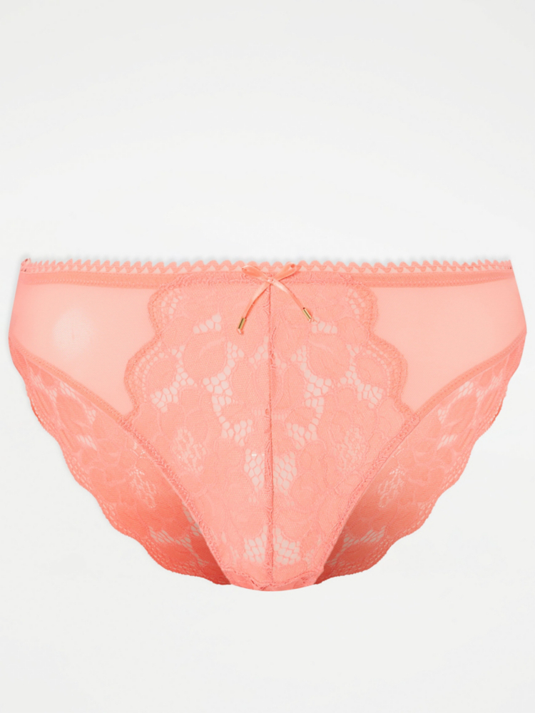 

Высокие трусики Entice Coral Lace Broderie George., коралловый