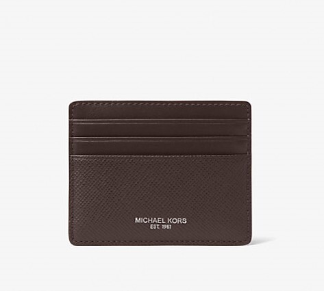 

Картхолдер Michael Kors Harrison Crossgrain Leather Tall, коричневый