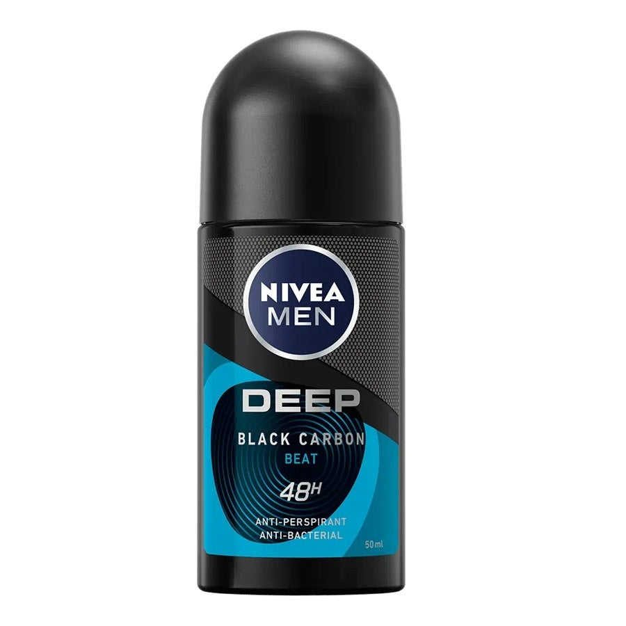 Nivea Шариковый антиперспирант для мужчин Deep Black Carbon Beat с  активированным углем 50мл – заказать с доставкой из-за рубежа через  онлайн-сервис «CDEK.Shopping»