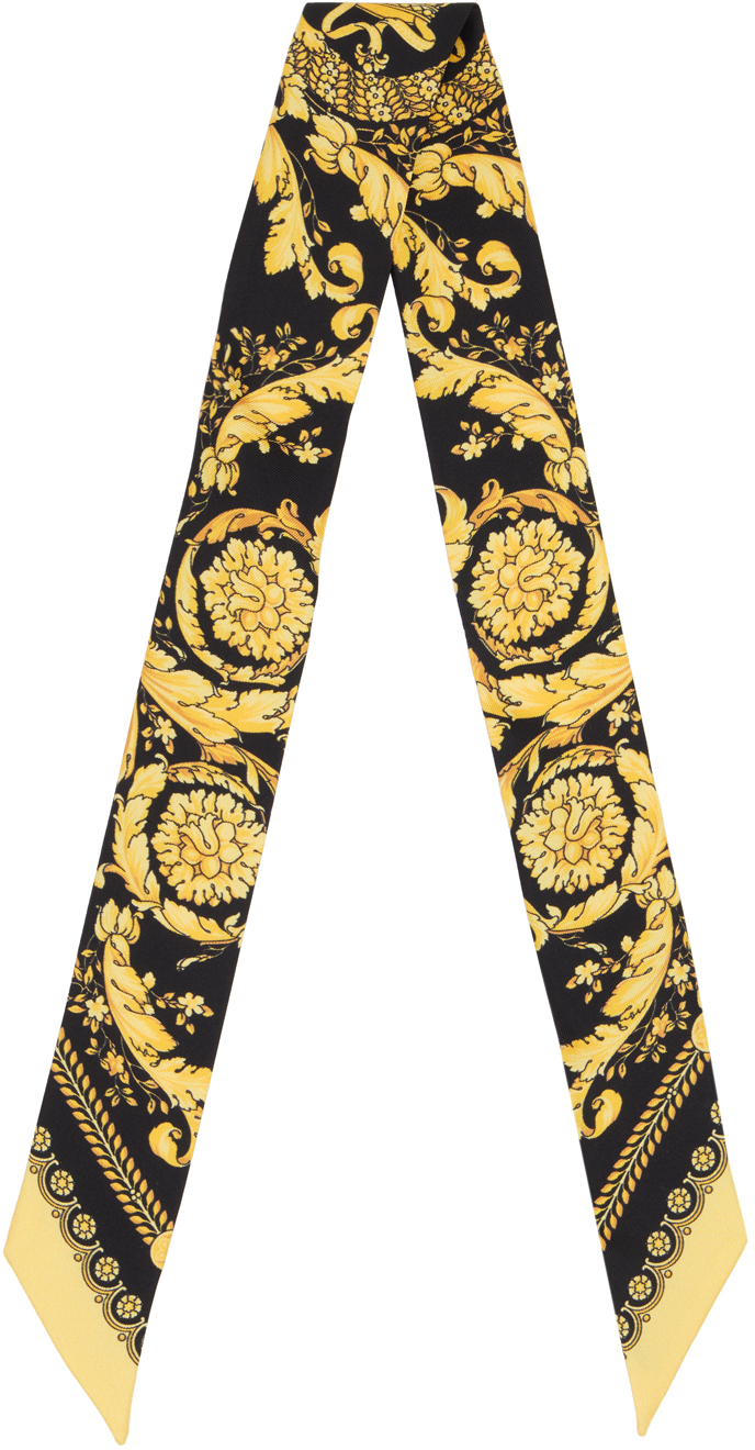 

Черно-золотой шарф Barocco Versace