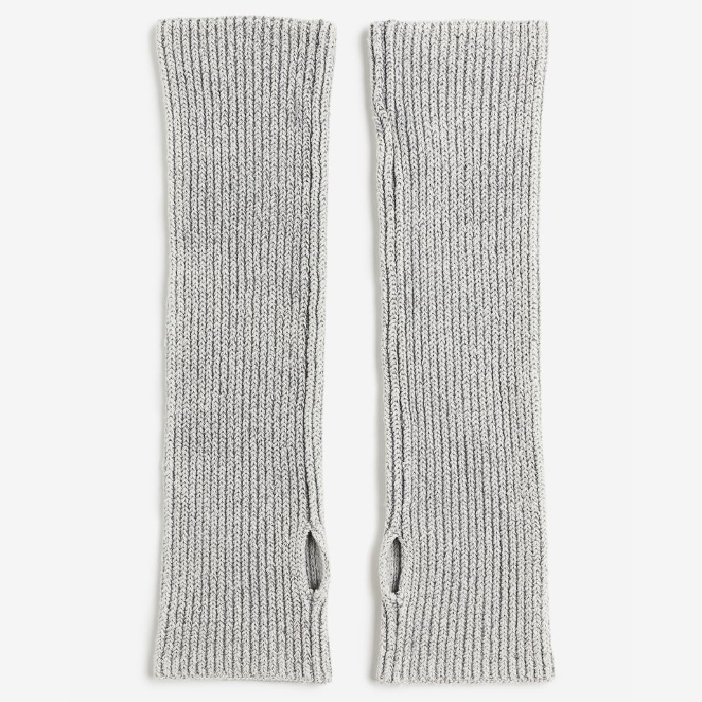 Гетры H&M Rib-knit Arm, серый нарукавники