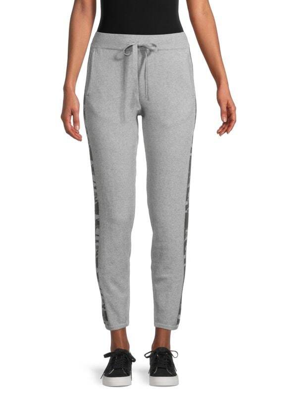 

Штаны Спортивные в Полоску Monrow с камуфляжным принтом, heather grey