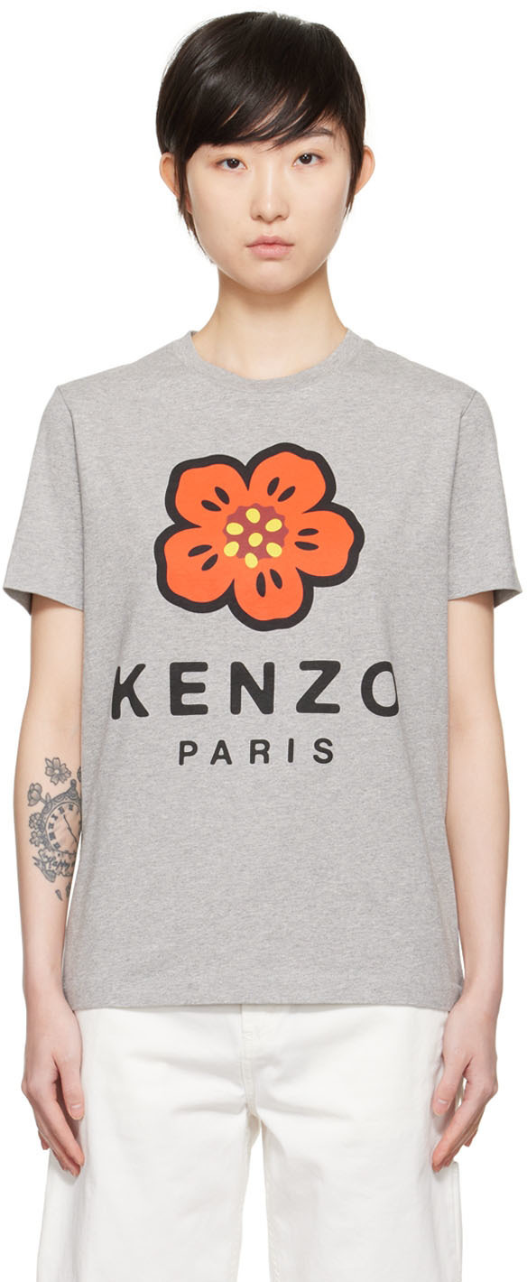 

Серая футболка Kenzo Paris 'Boke Flower', Серый