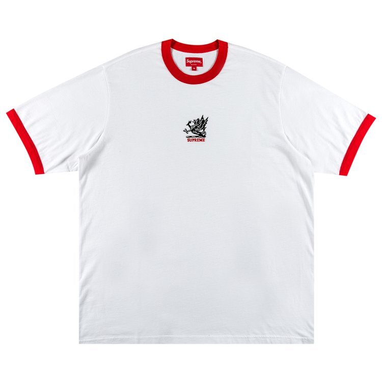 

Футболка Supreme Dragon Ringer Tee 'White', белый