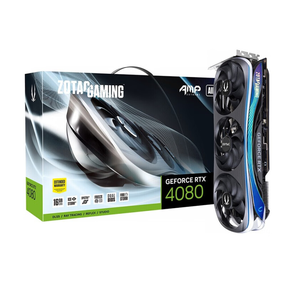 

Видеокарта ZOTAC GeForce RTX 4080 GDDR6X 16GB AMP EXTREME