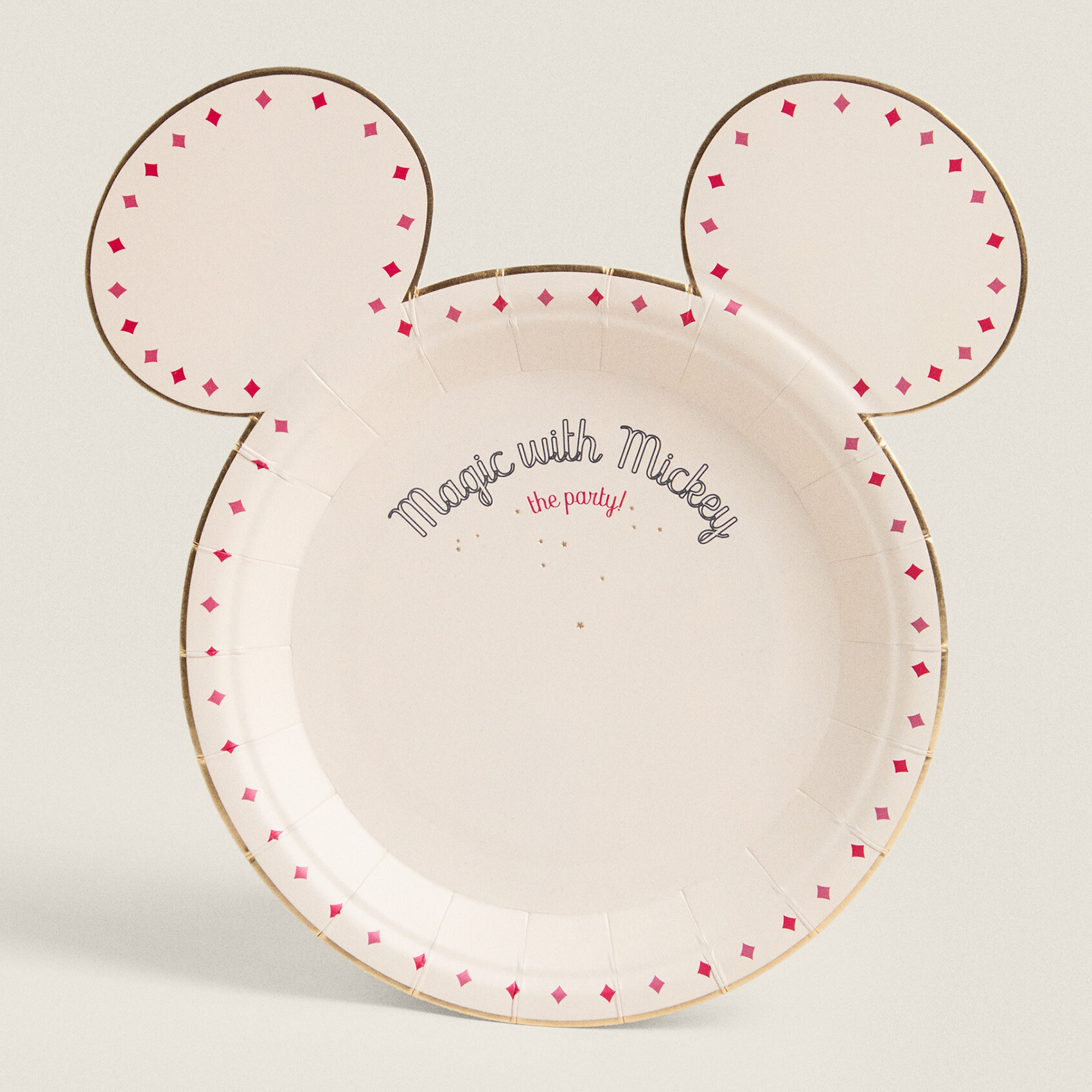 Бумажные тарелки Zara Home Mickey Mouse Disney, белый волшебный кинотеатр клуб микки мауса дисней