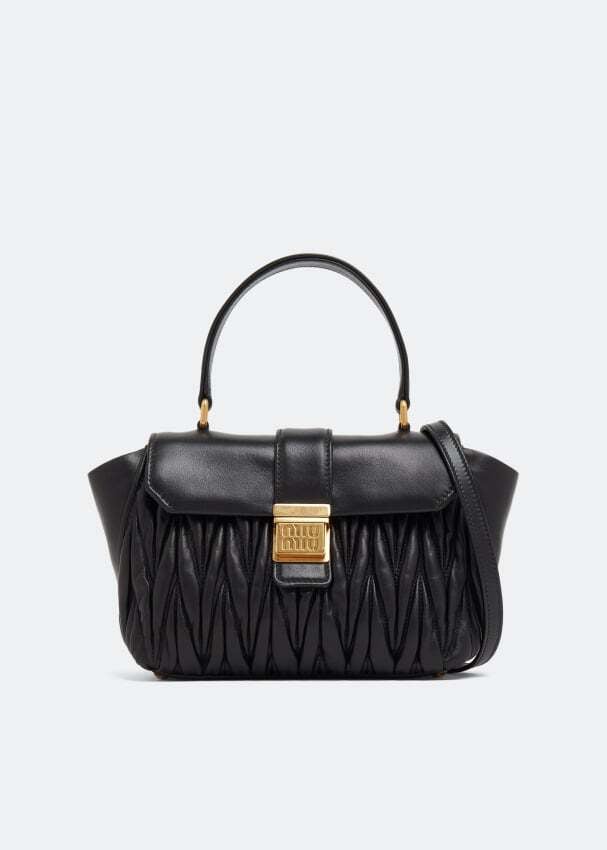 

Сумка MIU MIU Matelassé top handle bag, черный