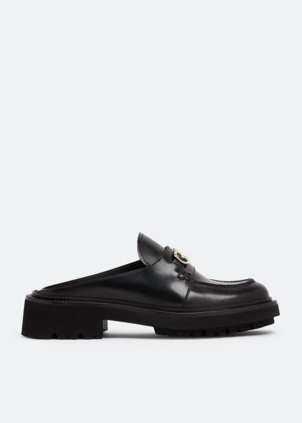 

Мюли FERRAGAMO Gancini mules, черный