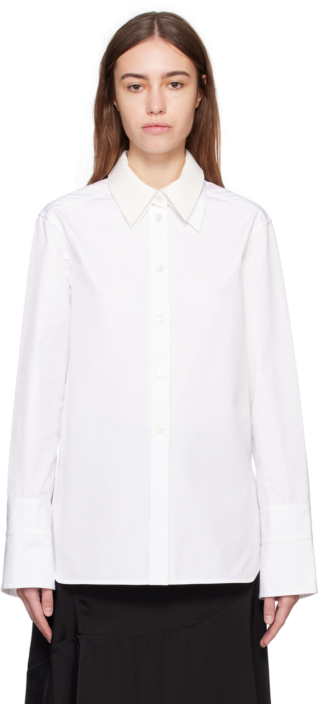 

Белая плотная рубашка Jil Sander