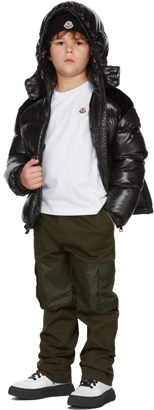 

Детская белая футболка с логотипом Moncler Enfant