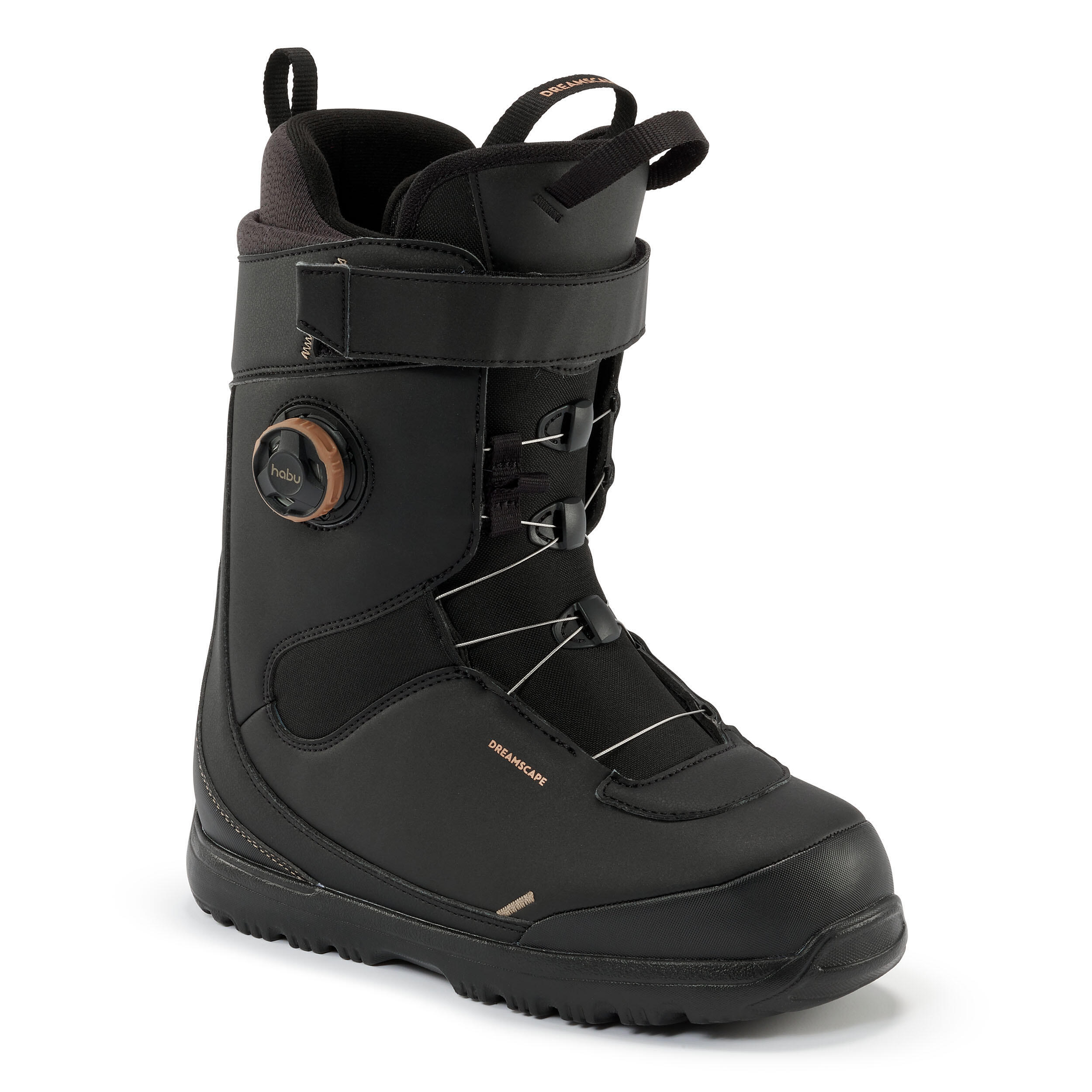 Ботинки для сноуборда женские Dreamscape All Mountain с системой быстрой шнуровки, черно-коричневый электроконфорка стеклокерамическая 2 х зонная 200 мм 1700 700w