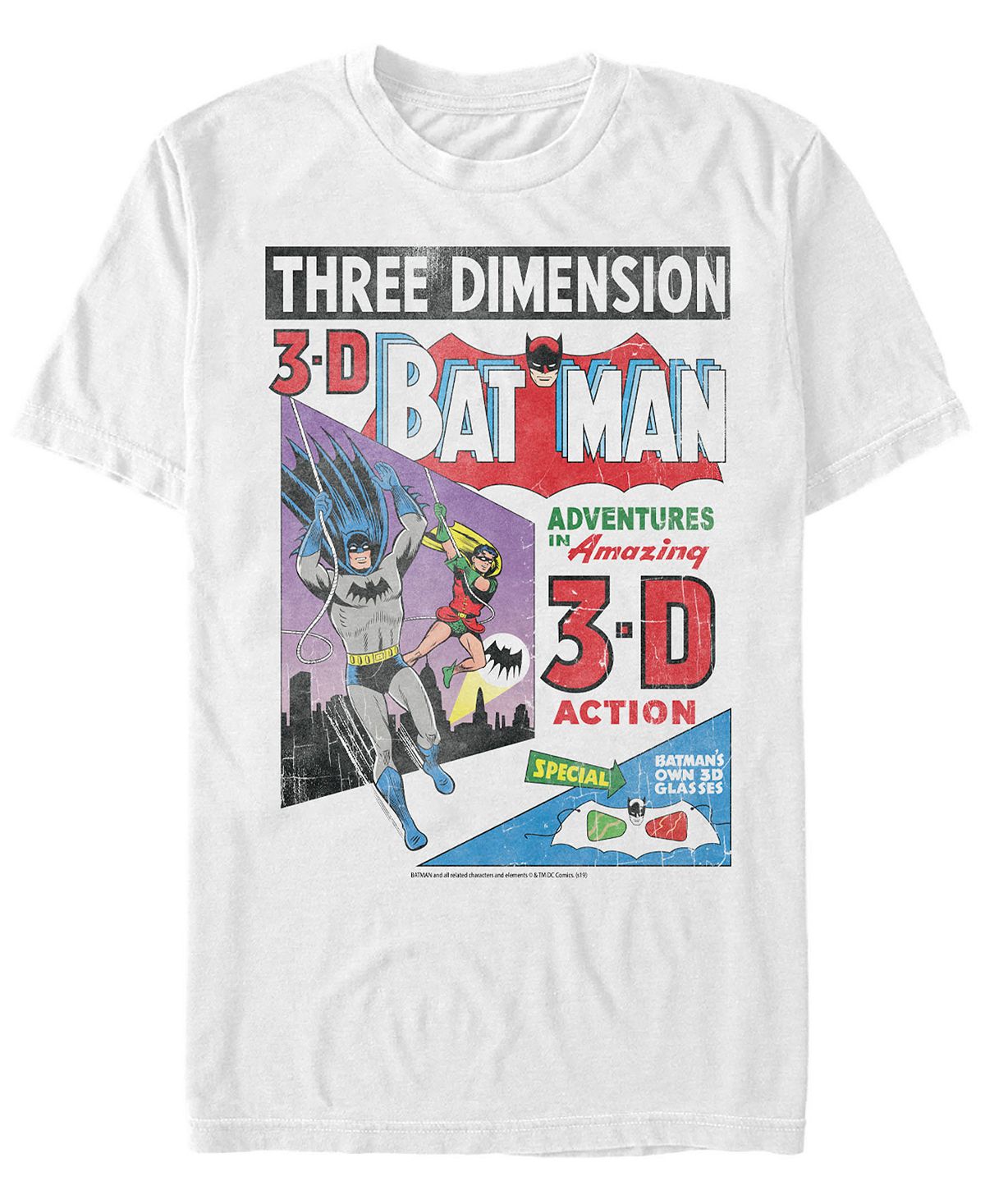 Мужская футболка с коротким рукавом dc batman 3d comic cover Fifth Sun, белый мужская футболка dc batman gotham guardian с коротким рукавом fifth sun черный
