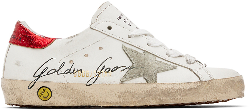 

Детские белые кроссовки Super-Star Golden Goose
