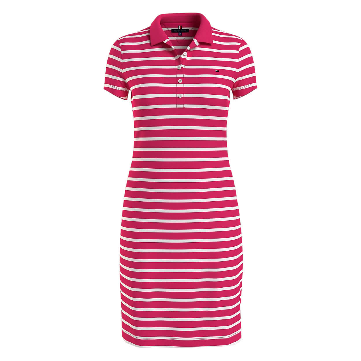 

Платье-поло Tommy Hilfiger Slim Fit Stripe, розовый/белый