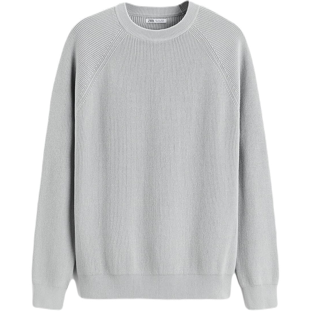 

Свитер Zara Purl Knit, серо-синий