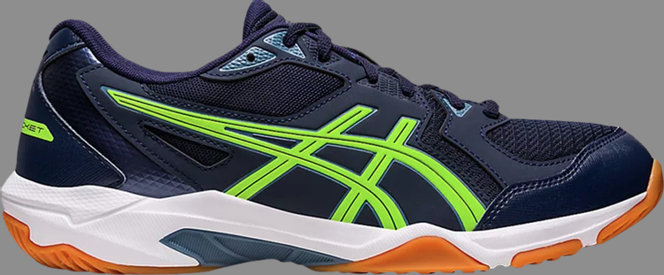 Кроссовки gel rocket 2e wide 'midnight hazard green' Asics, синий - фото