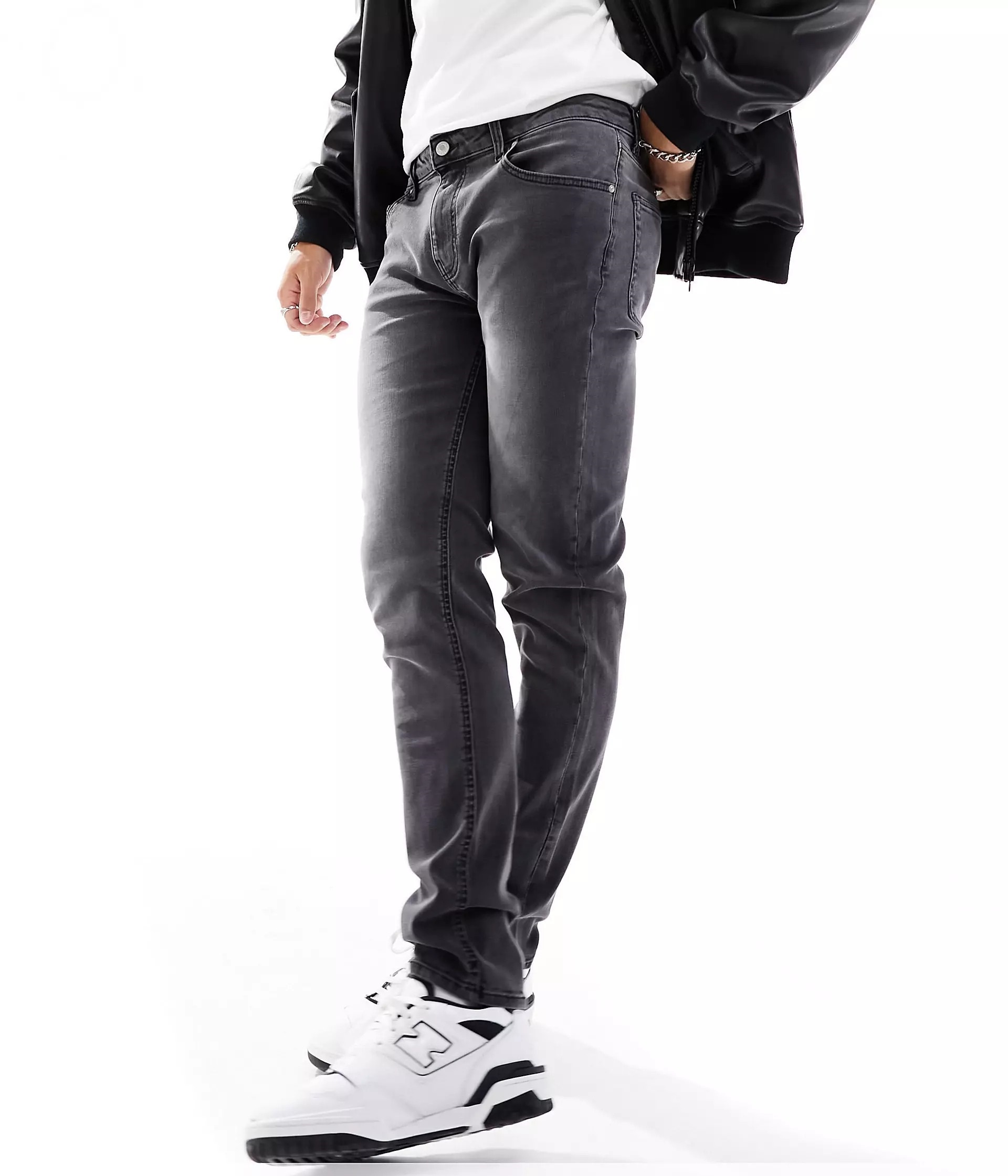 Джинсы Asos Design Skinny, серый джинсы скинни стрейч plus basic boohoo синий