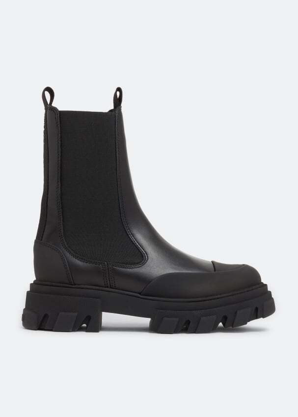 

Ботинки GANNI Mid Chelsea boots, черный