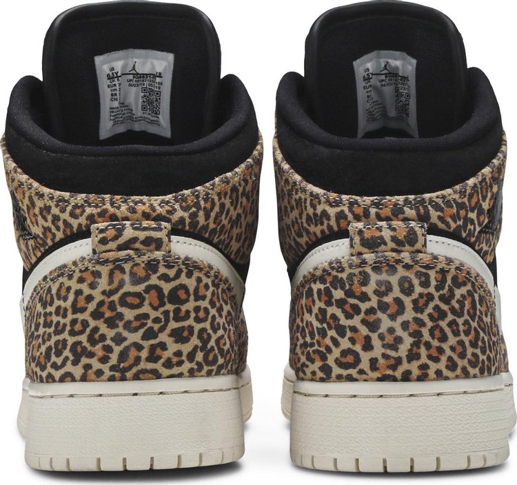 Air Jordan 1 Mid SE GS Leopard