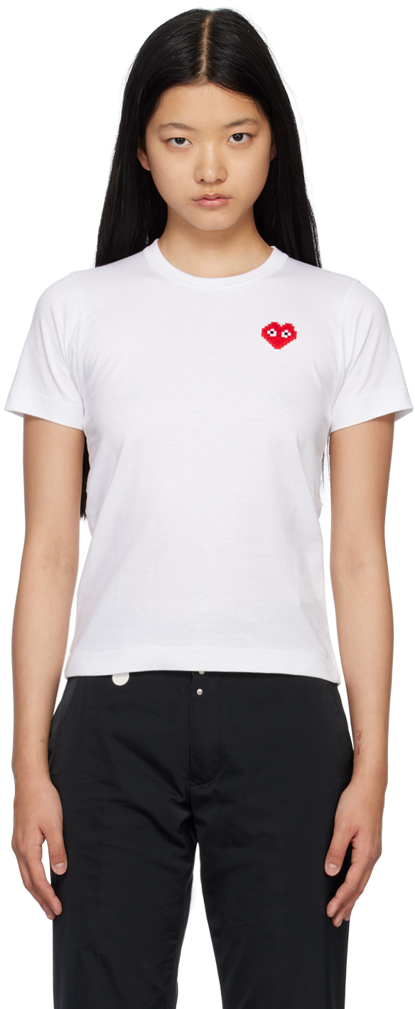 

Белая футболка Invader Edition Comme des Garçons Play