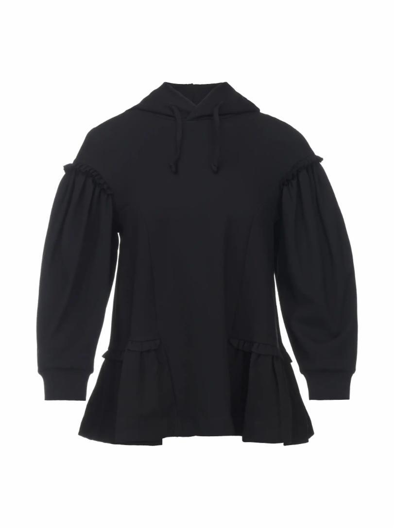 

Худи с оборками Simone Rocha, Черный