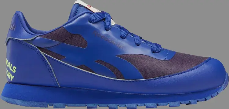 

Кроссовки the animals observatory x classic leather little kid 'cobalt purple skills' Reebok, синий