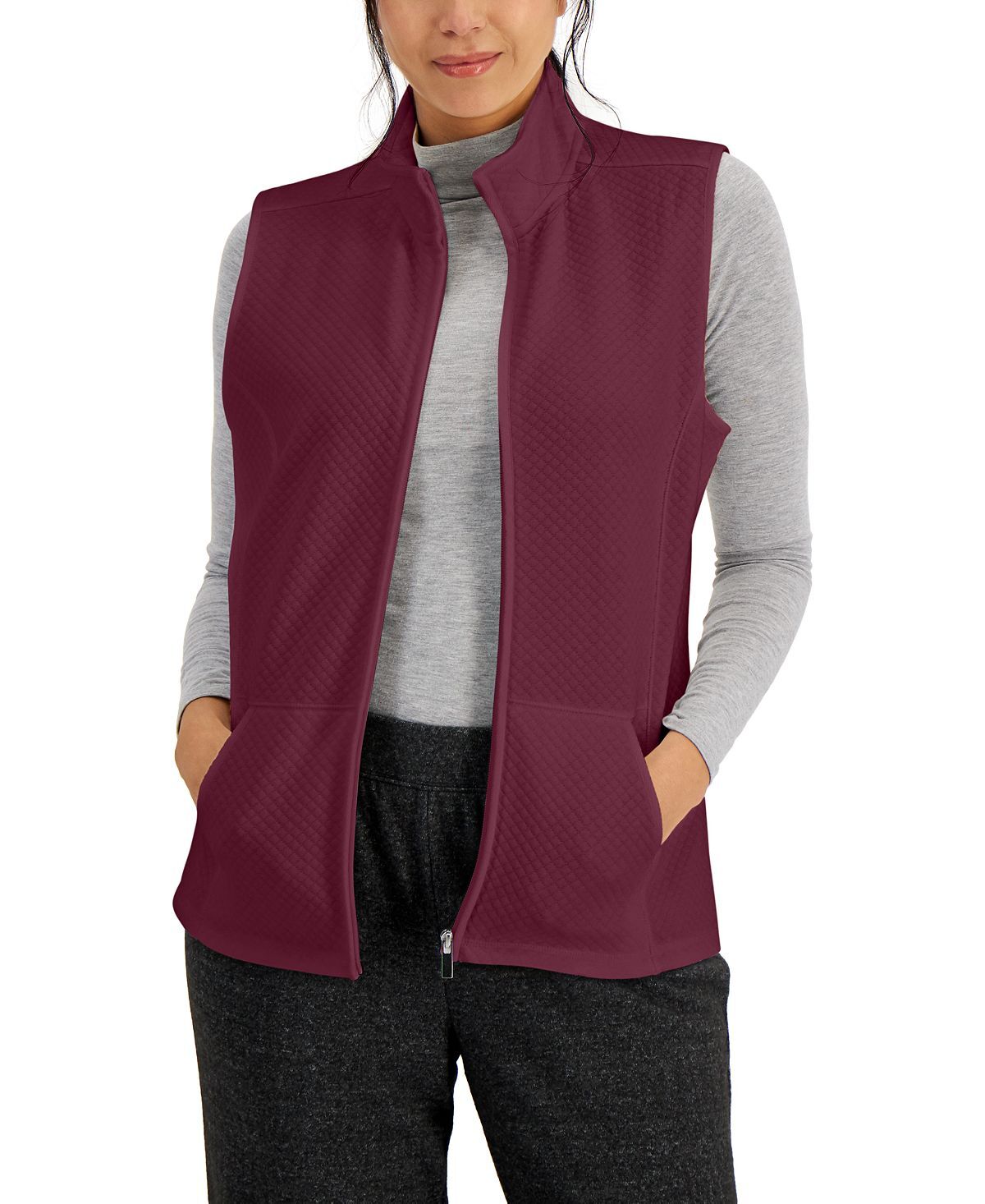 

Стеганый флисовый жилет, созданный для macy's Karen Scott